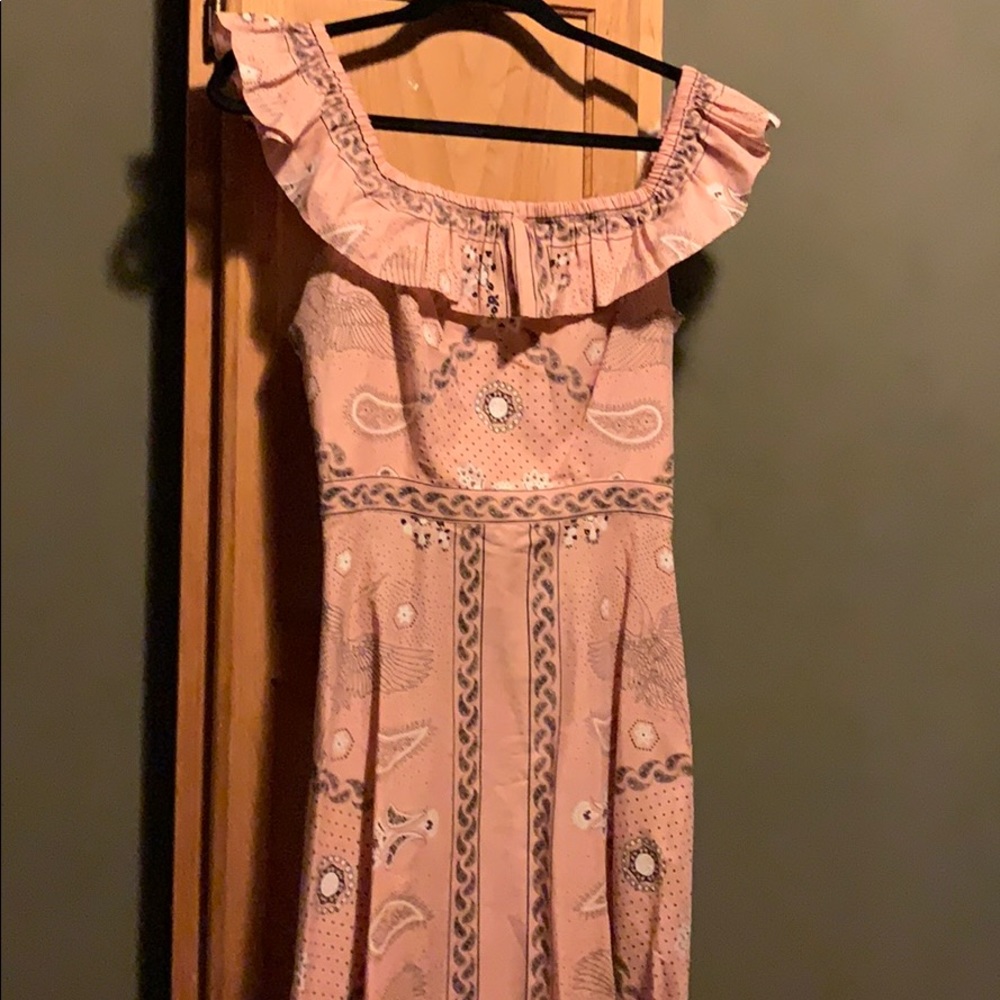 Sandro printed linen midi dress